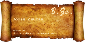 Bódis Zsuzsa névjegykártya